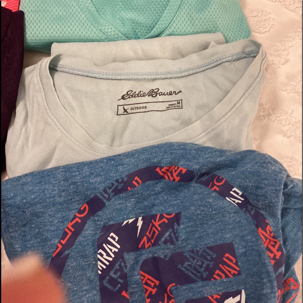 Workout clothes, Jean and khaki shorts